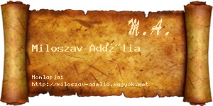 Miloszav Adélia névjegykártya